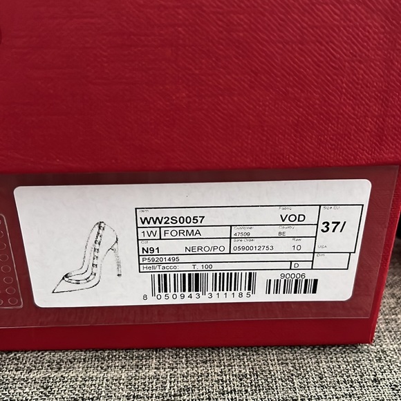 Valentino Black and Taupe Rockstud Heels - Picture 4 of 5